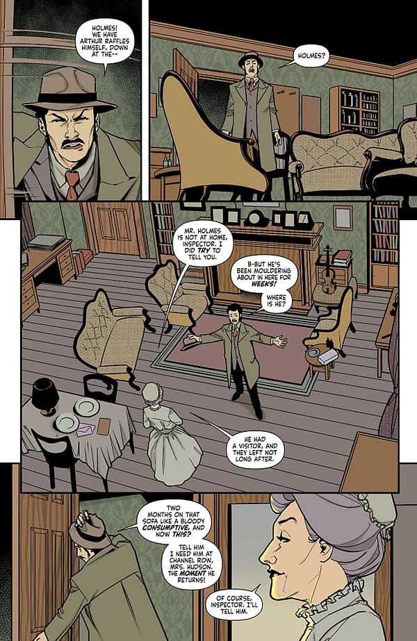 Sherlock Holmes: The Vanishing Man #2 art by Julius Ohta and Ellie Wright