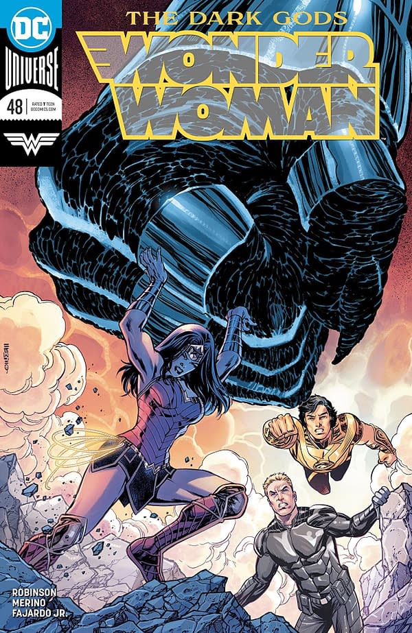 Wonder Woman #48 cover by Jesus Merino and Romulo Fajardo Jr.