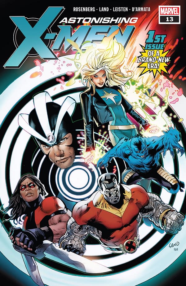 Astonishing X-Men #13 cover by Greg Land and Frank D'Armata