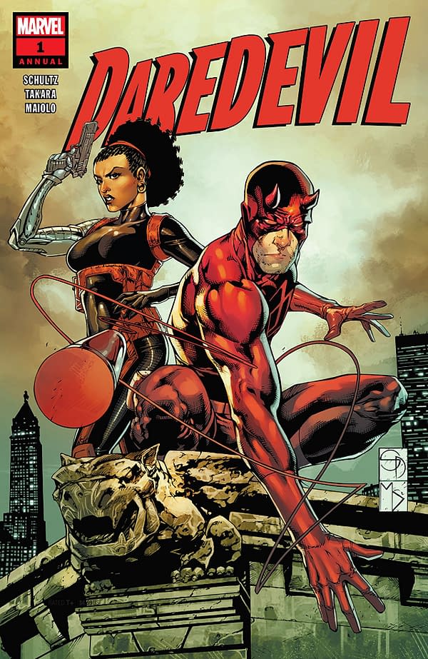 Daredevil Annual #1 cover by Shane Davis, Michelle Delecki, and Romulo Fajardo Jr.