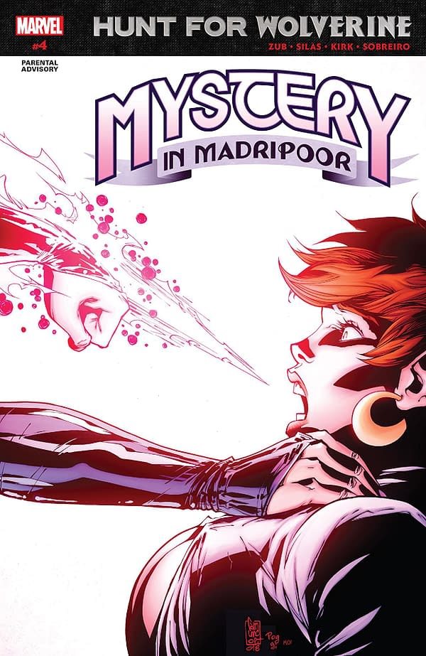 Hunt for Wolverine: Mystery in Madripoor #4 cover by Giuseppe Camuncoli, Roberto Poggi, and Morry Hollowell