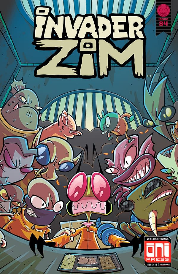 Invader Zim #34 cover by Fred C. Stresing and Warren Wucinich