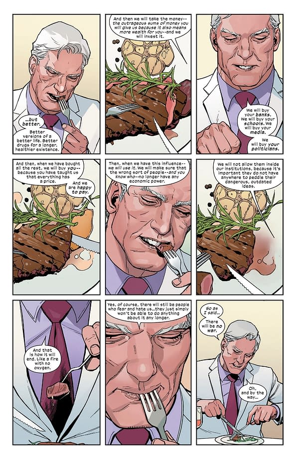 Magneto is the master of magnetism, but he fears good table manners