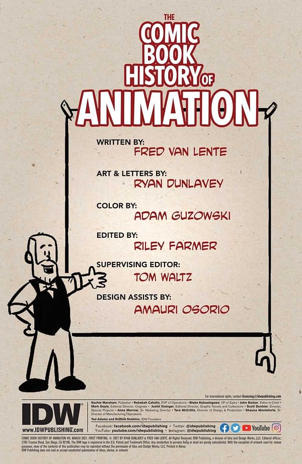 Page D'Aperçu De L'Intérieur De Comic Book History Of Animation # 5 (Of 5) Cvr A Dunlavey