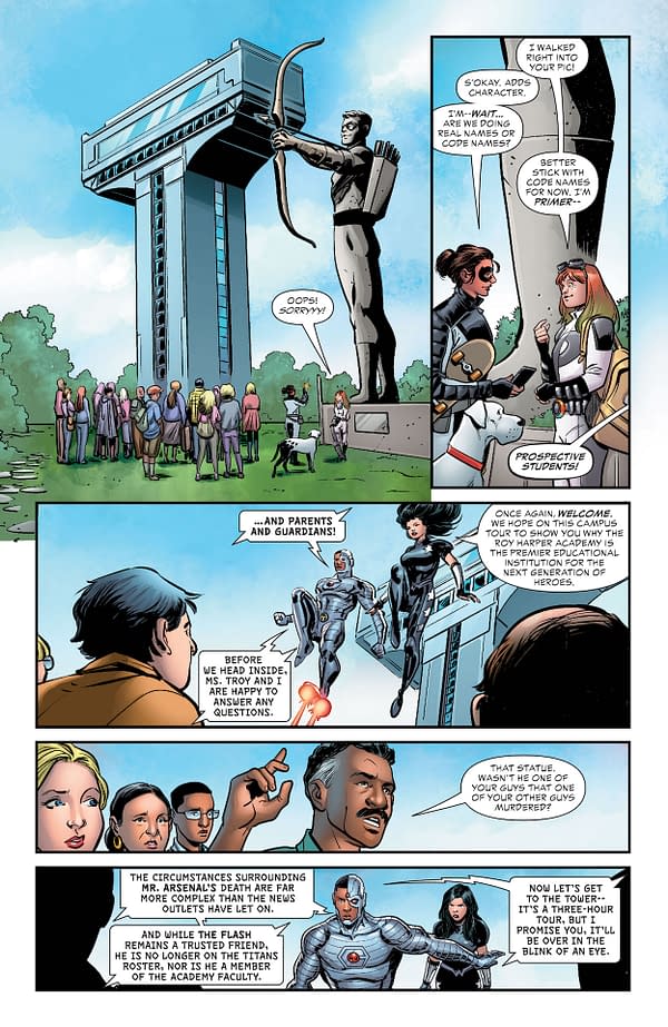Interior preview page from TEEN TITANS ACADEMY #8 CVR A RAFA SANDOVAL