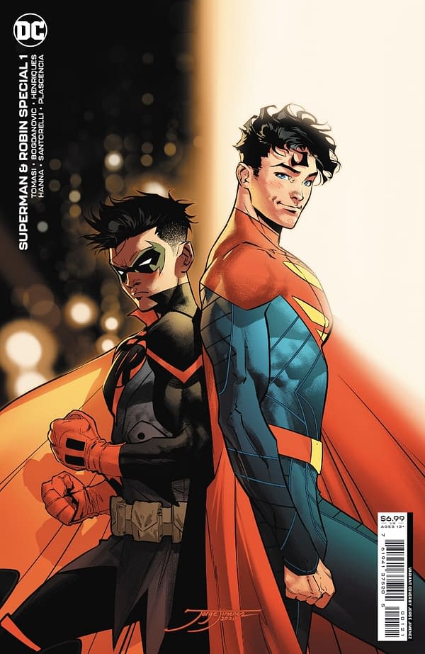 Cover image for SUPERMAN & ROBIN SPECIAL #1 (ONE SHOT) CVR B JORGE JIMENEZ CARD STOCK VAR