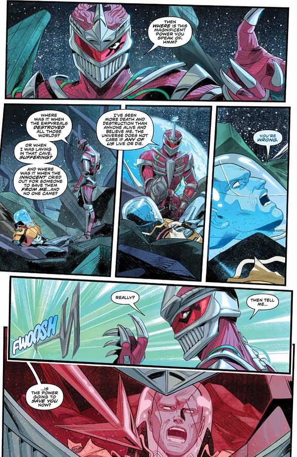 Inside preview page from Power Rangers #16