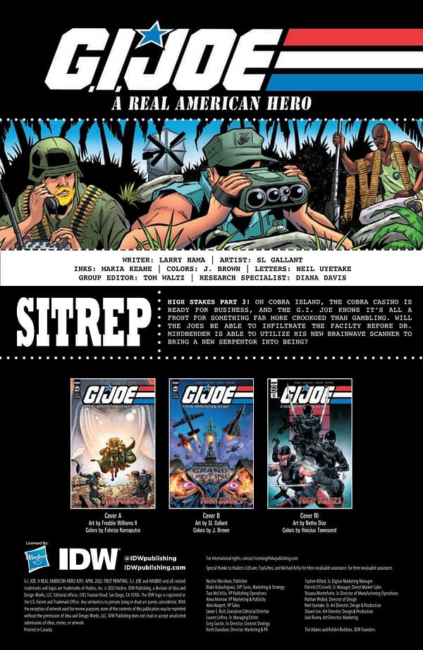 Interior preview page from GI Joe: A Real American Hero #293