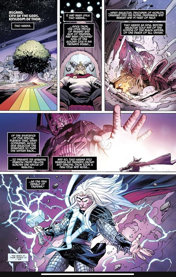 Marvel Makes Fortnite Galactus Comic Part of Thor #4 Continuity