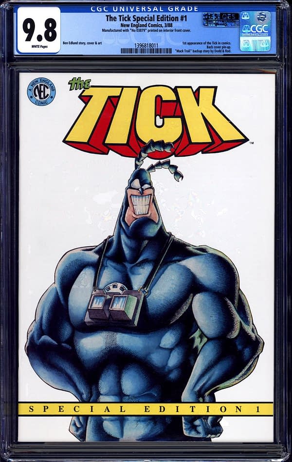 The Tick First Appearance CGC 9.8 On Taking Bids At ComicConnect