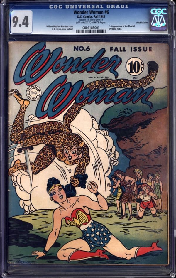 Wonder Woman #6 At CGC 9.4 From 1943 Up For Auction Today