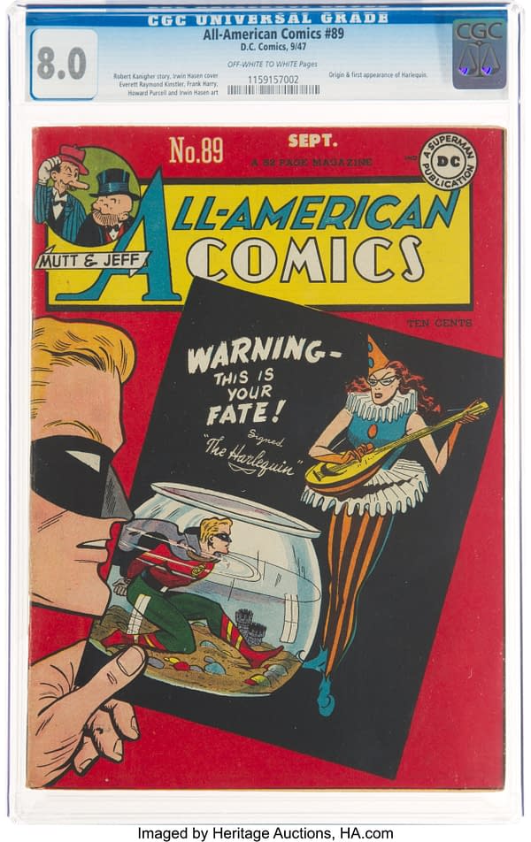 All-American Comics #89 (DC, 1947) featuring the first appearance of Harlequin.