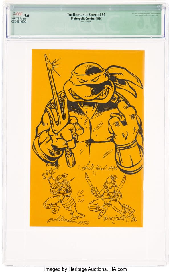 Rarest Teenage Mutant Ninja Turtles Comic Turtlemania Gold At Auction