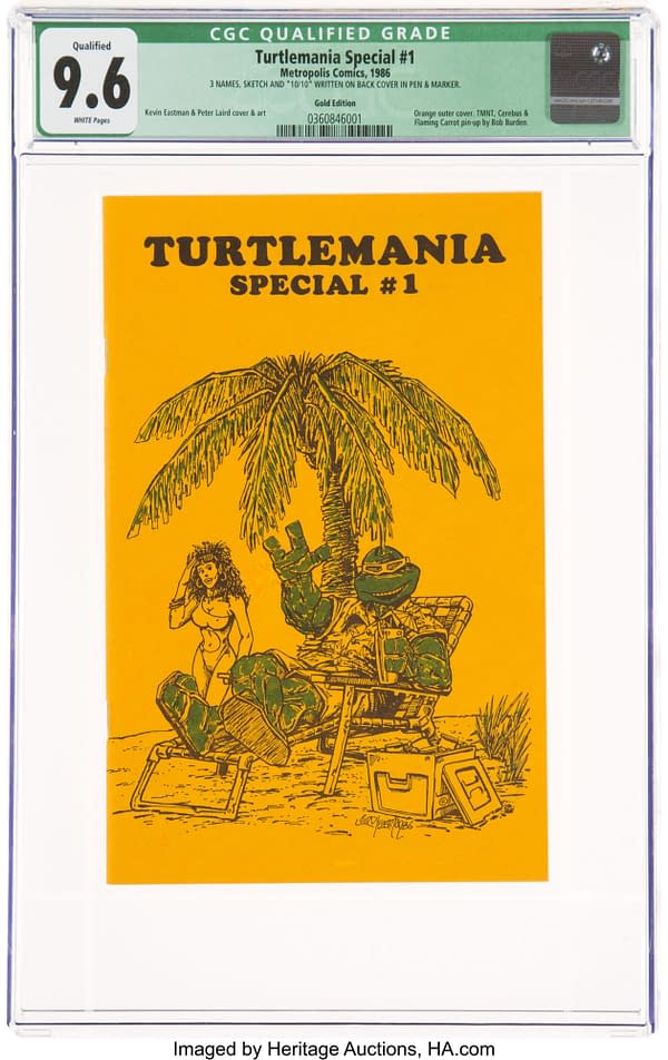 Rarest Teenage Mutant Ninja Turtles Comic Turtlemania Gold At Auction