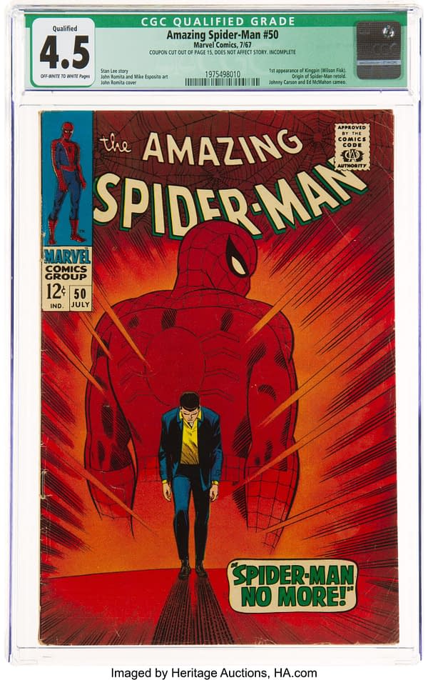 The Amazing Spider-Man #50 featuring the first appearance of the Kingpin.