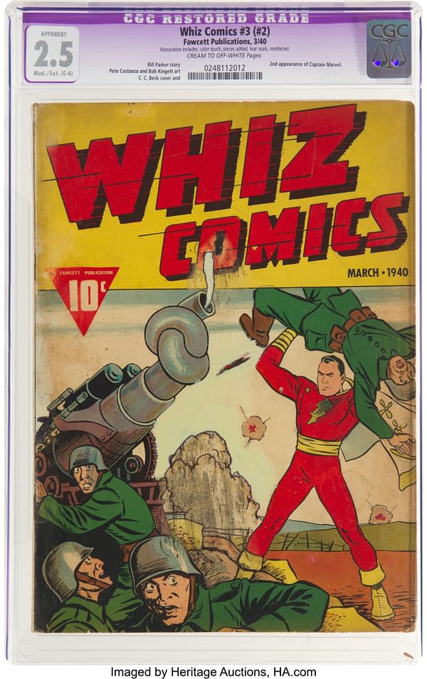 Captain Marvel Graces Whiz Comics With Appearance At Heritage