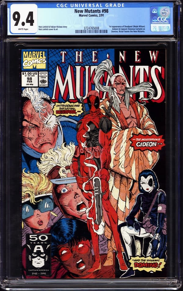 New Mutants #98 CGC 9.4, Marvel 1991.