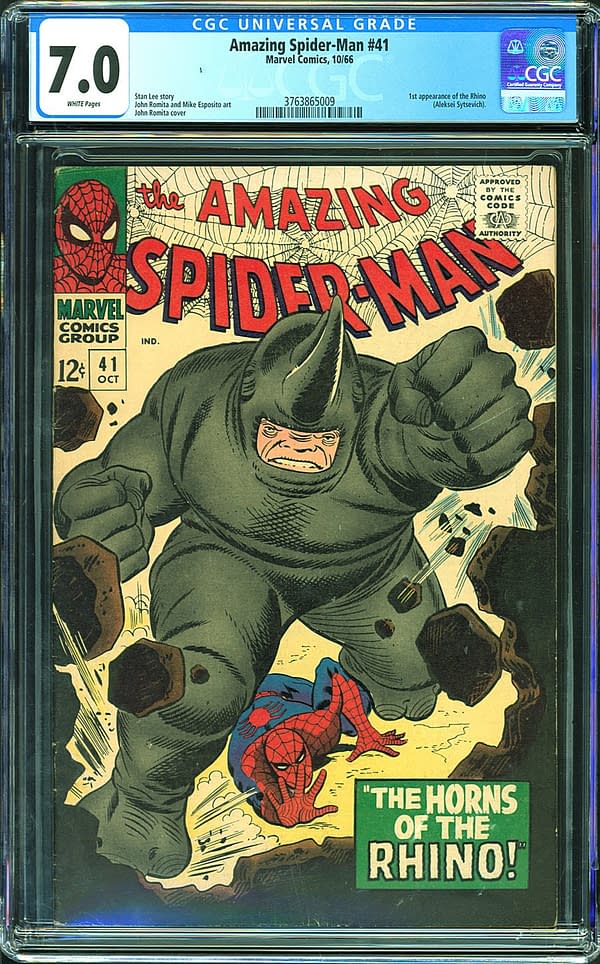 The First Appearance Of Rhino In Amazing Spider-Man Is On Auction