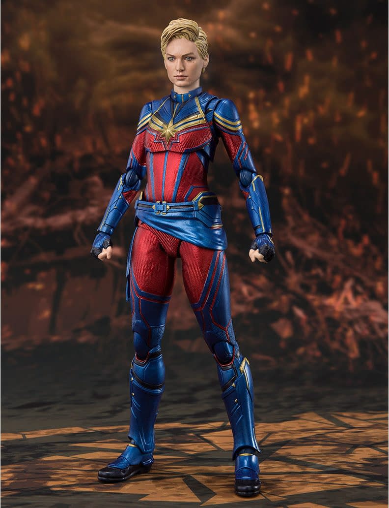 captain marvel flies on in with the new s h figuarts figure s h figuarts figure