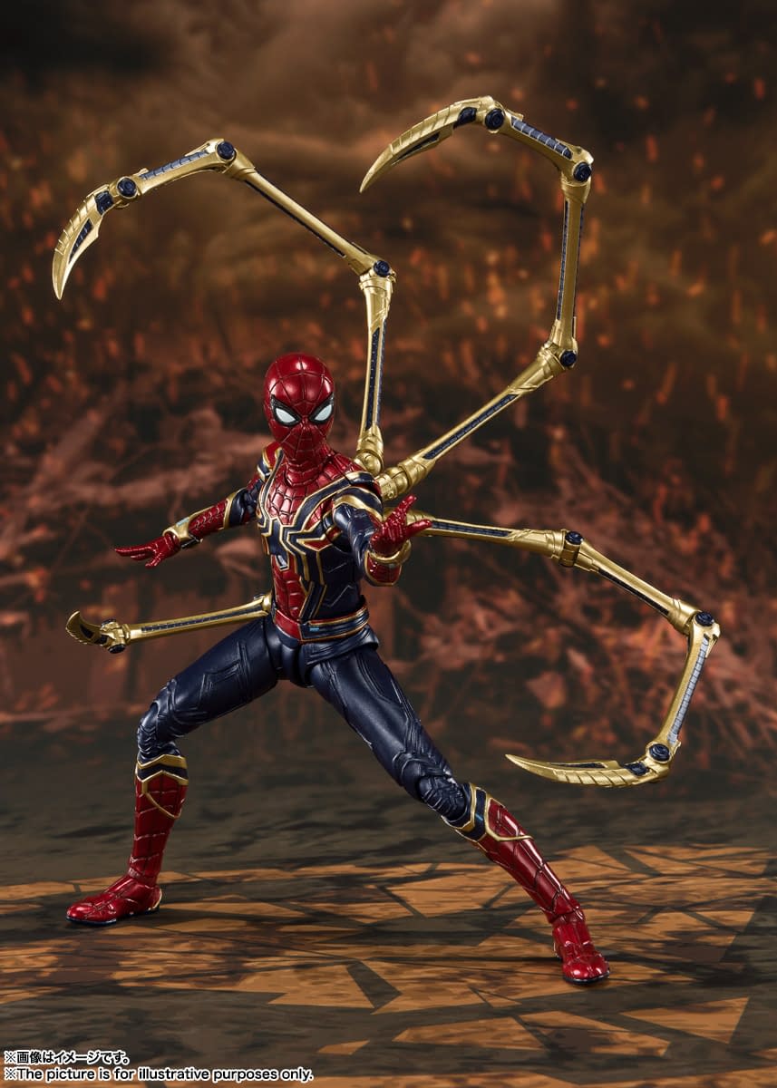 sh figuarts spiderman iron spider