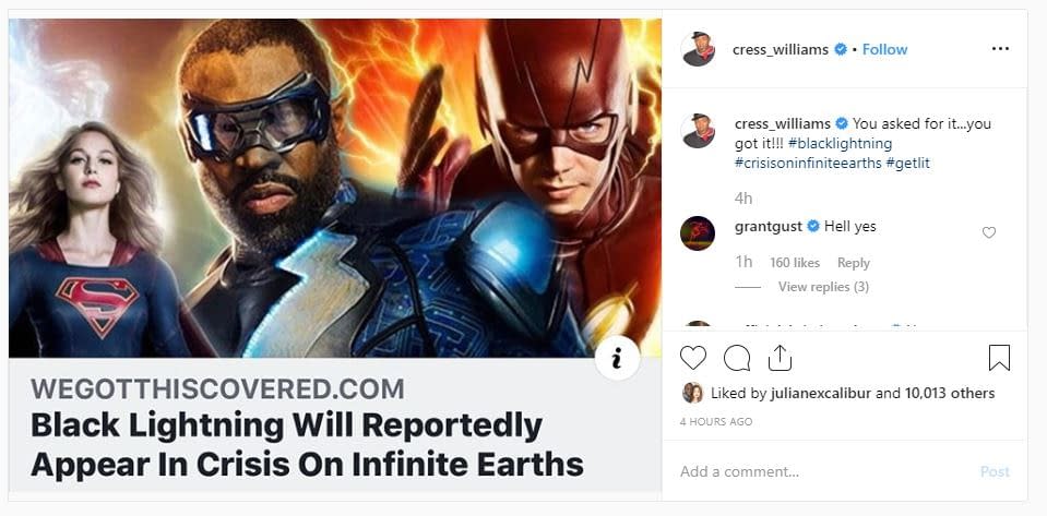 "Black Lightning": Cress Williams Confirms "Crisis ...