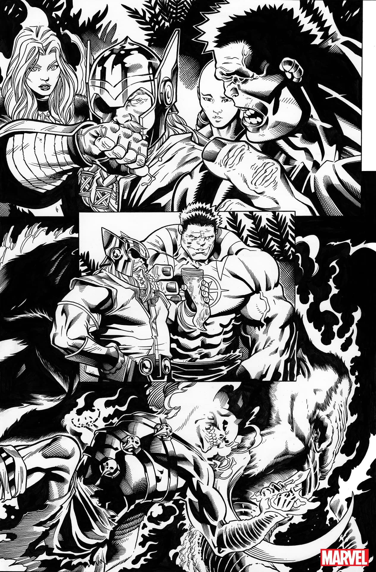 Black Panther Joins a New Avengers #1 by Jason Aaron and Ed McGuinness