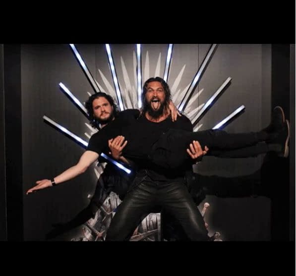 Jason Momoa, in Ireland with the Game of Thrones Cast Again