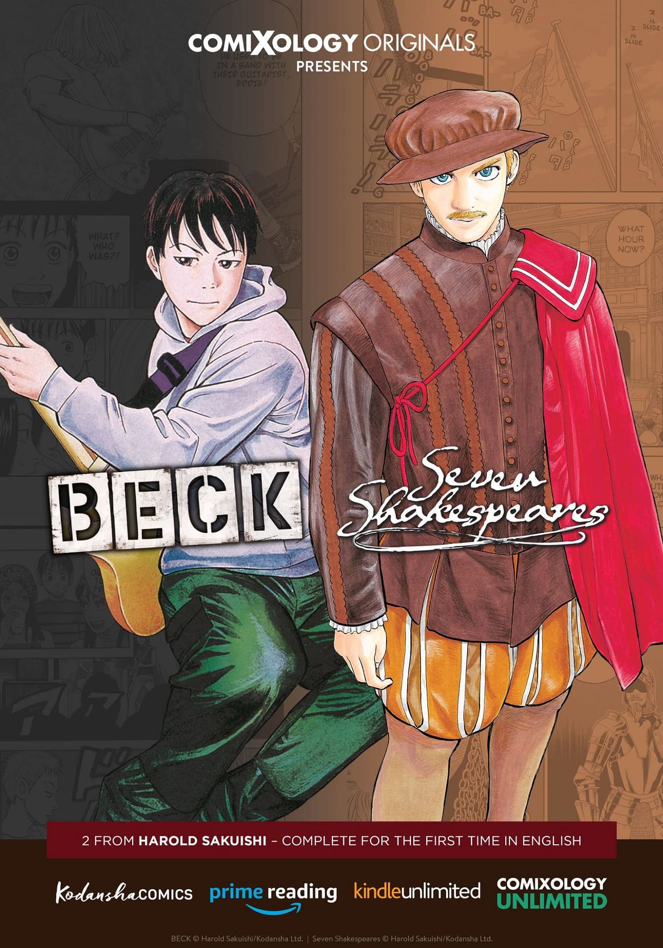 Harold Sakuishi Manga Series Beck Seven Shakespeares Debut Free On Comixology Unlimited