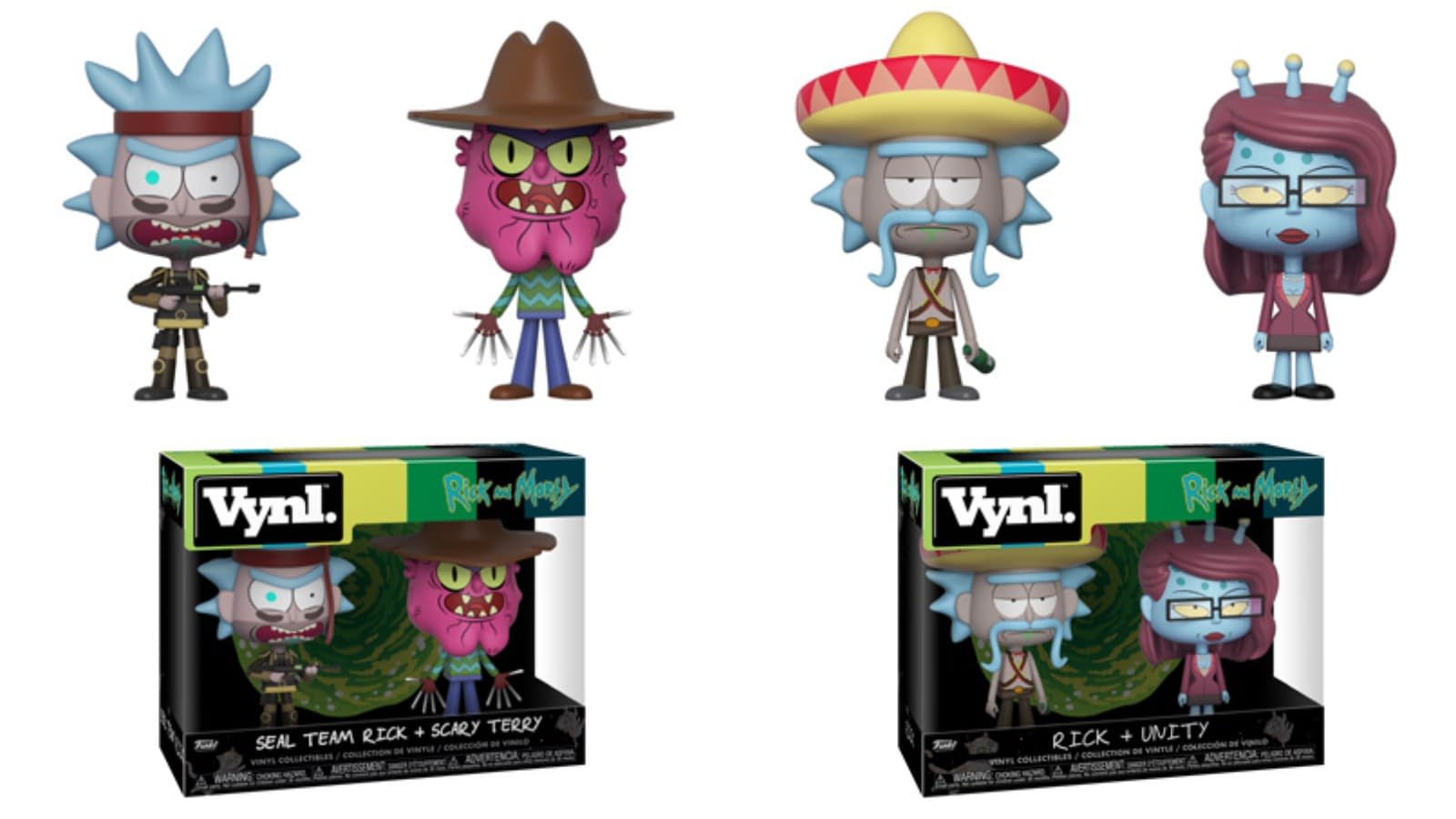 NEW OFFICIAL FUNKO VYNL RICK & MORTY 2 PACK VINYL FIGURES RICK & SCARY TERRY 