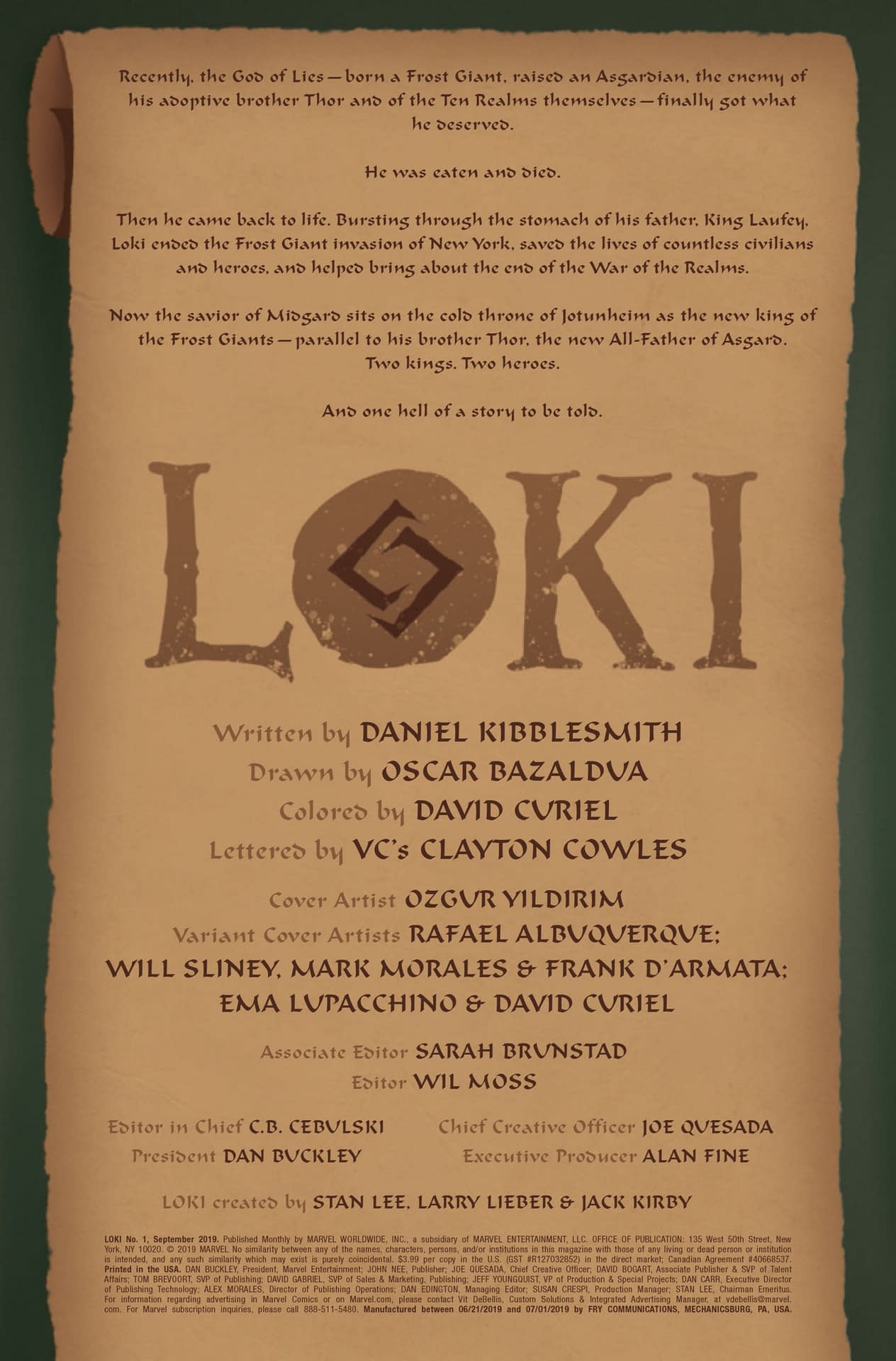 Loki #1: The Post-War-of-the-Realms Status Quo [Preview]