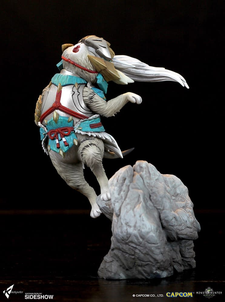 Monster hunter arrives with new statue from Kinetiquettes