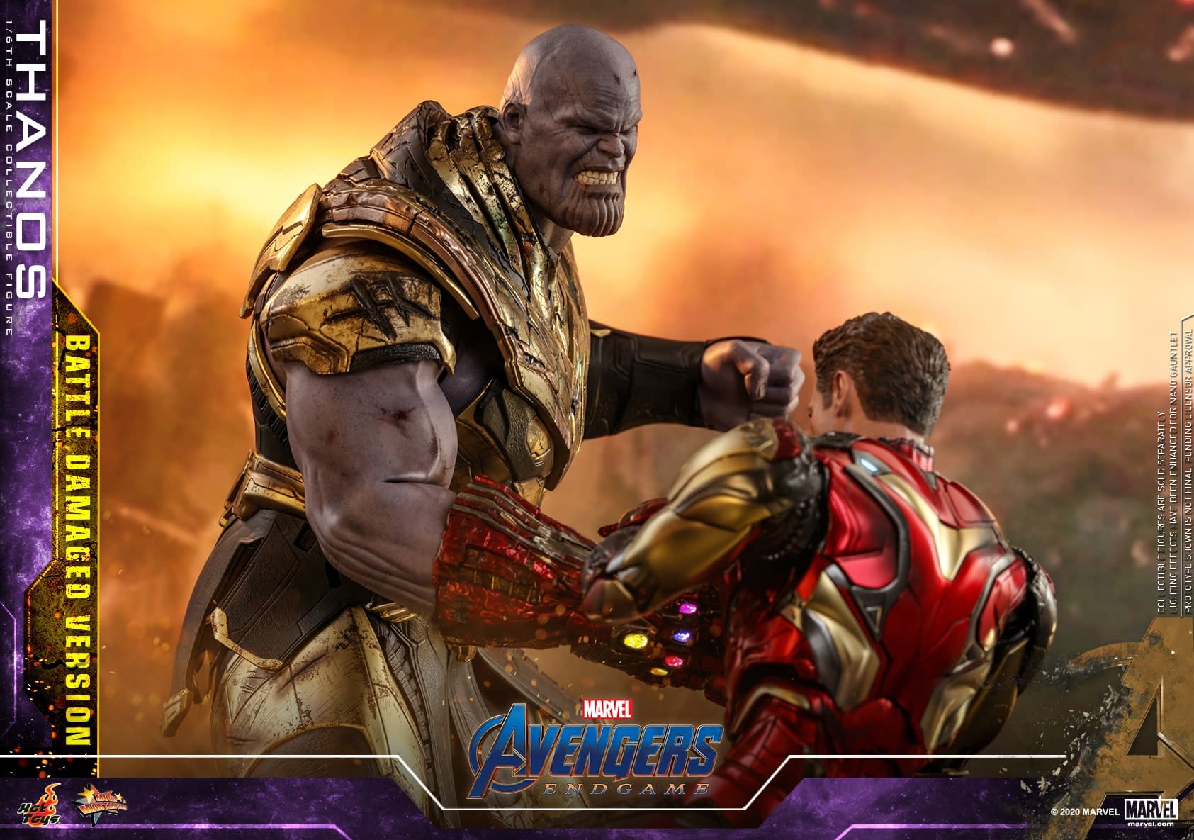 hot toys thanos battle damaged