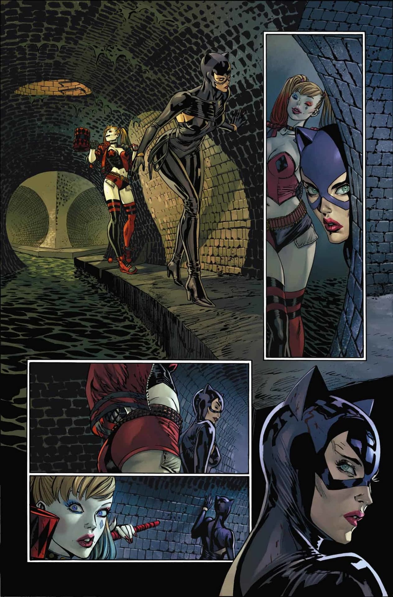 Batman #92, Harley Quinn and Catwoman, interior page