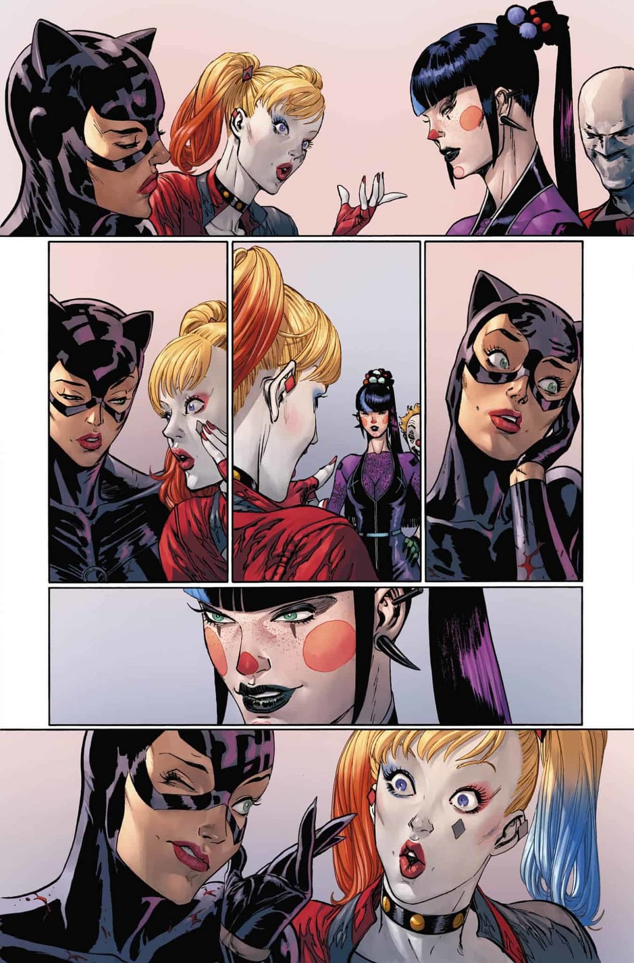 Batman #92, Punchline, Harley Quinn and Catwoman, interior page