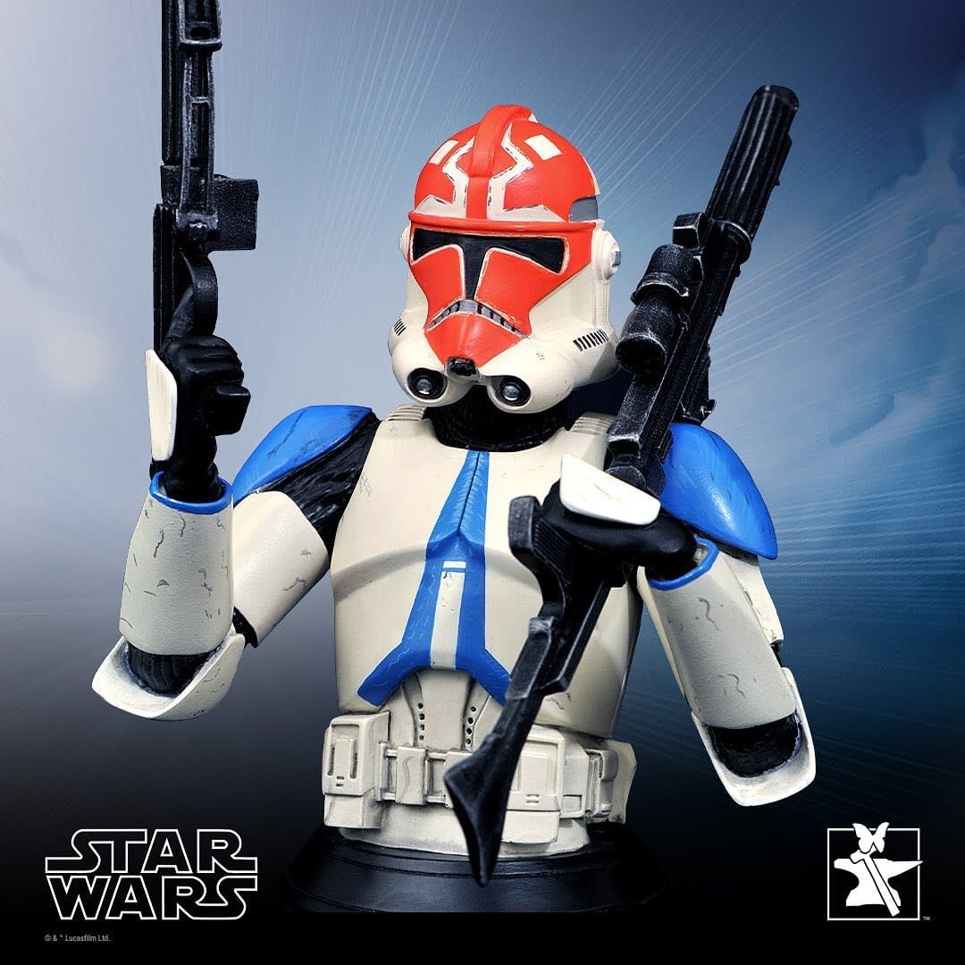 Star Wars 322nd Battalion Ahsoka Tano Clone Trooper Bust Statue, photo courtesy of Gentle Giant Ltd.