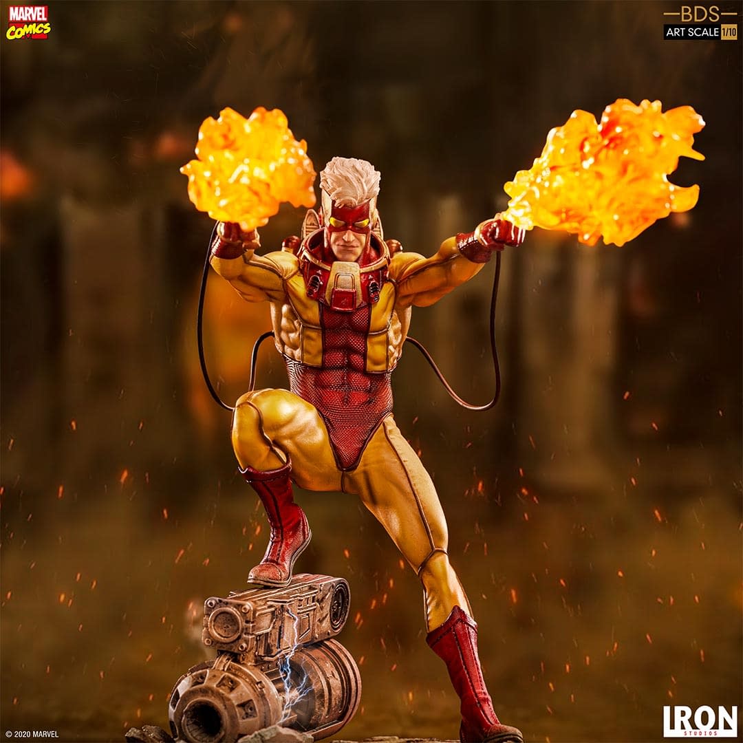 X Men Pyro Brings The Heat In New Iron Studios Statue