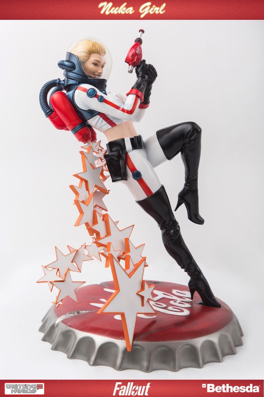 fallout nuka cola girl gets new gaming heads statue fallout nuka cola girl gets new gaming