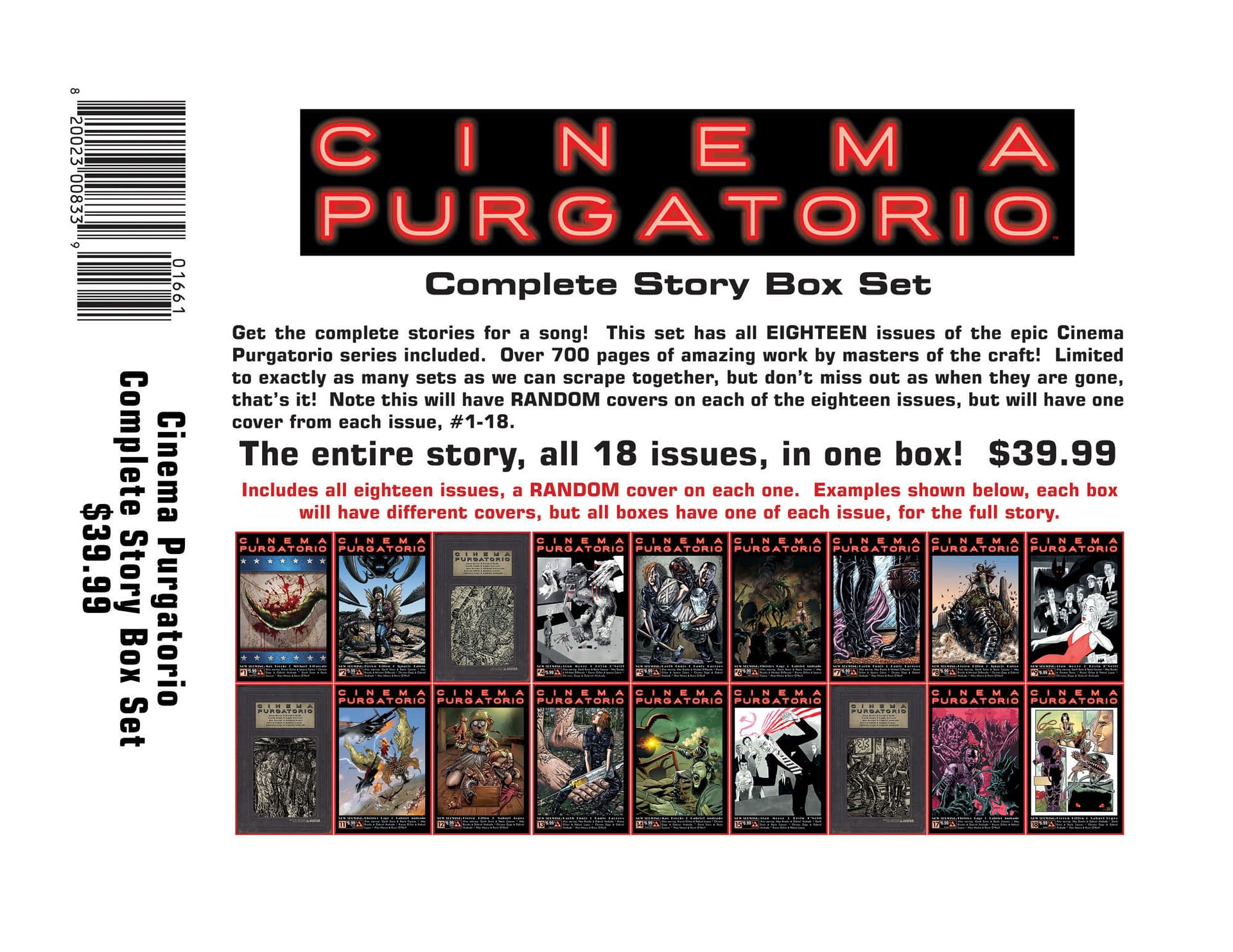 Cinema Purgatorio - 18 Issues For $40, FOC This Weekend