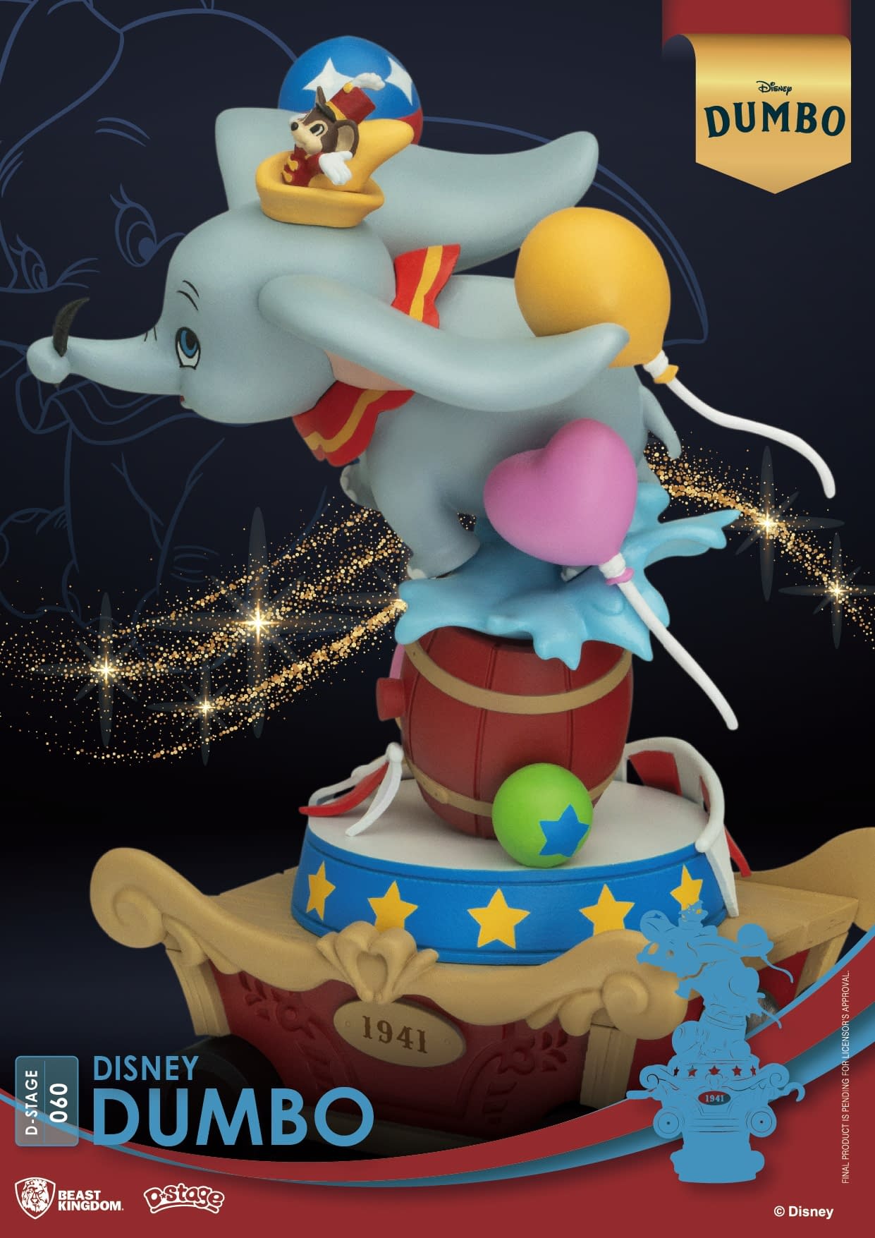 Dumbo Trains to Fly in New Disney Statue From Beast Kingdom