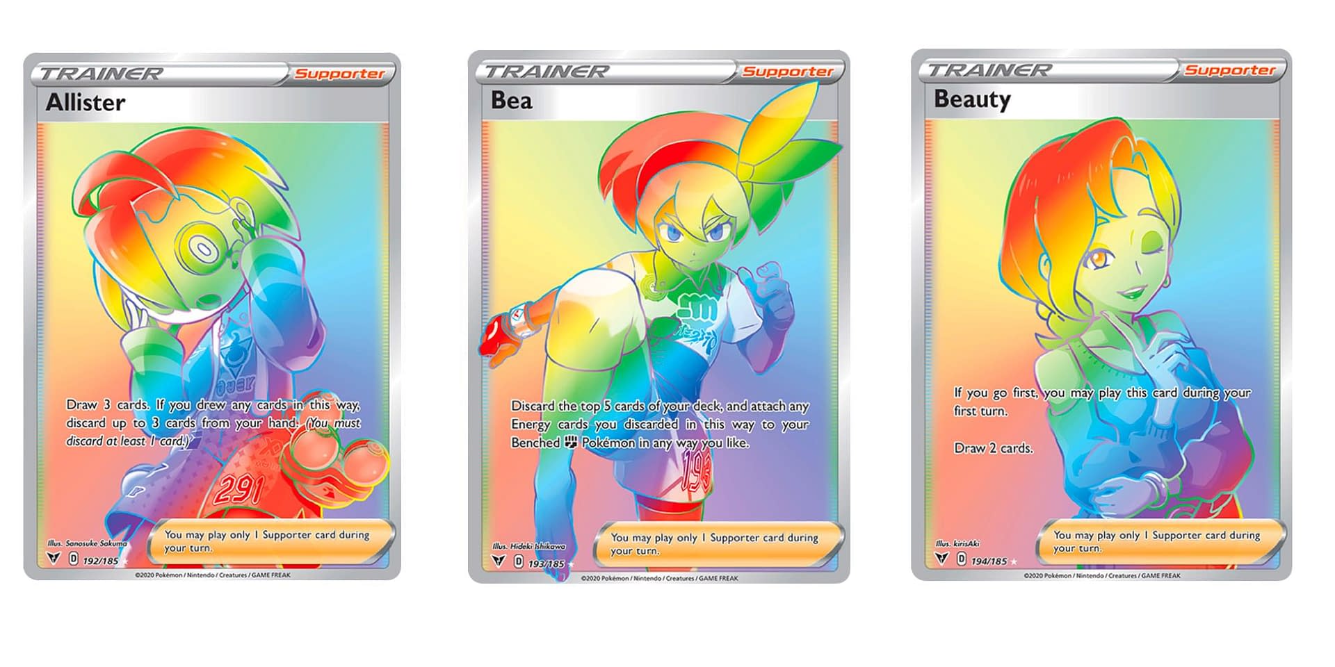 The Rainbow Rare Cards Of Pokemon Tcg Vivid Voltage Part 2