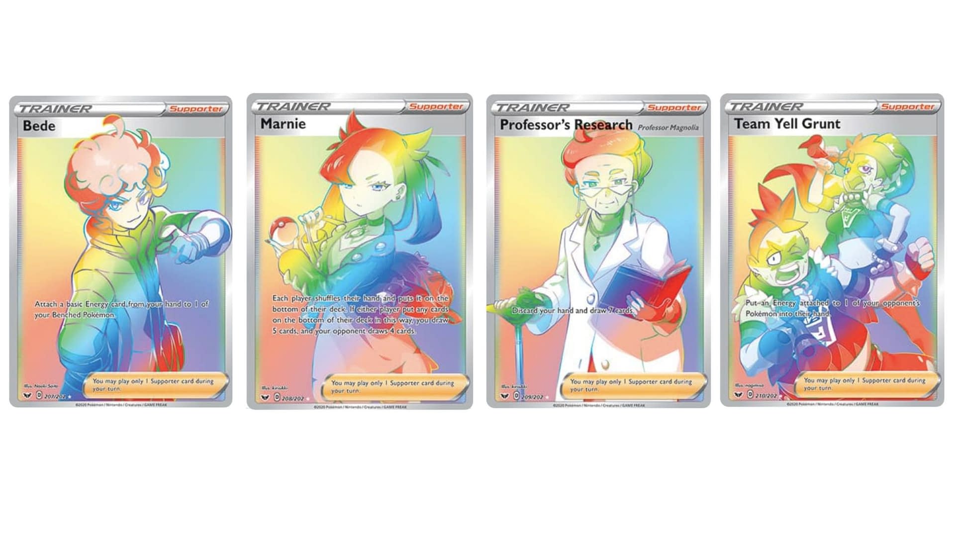 The Rainbow Rare Trainer Cards Of Pokemon Tcg Sword Shield