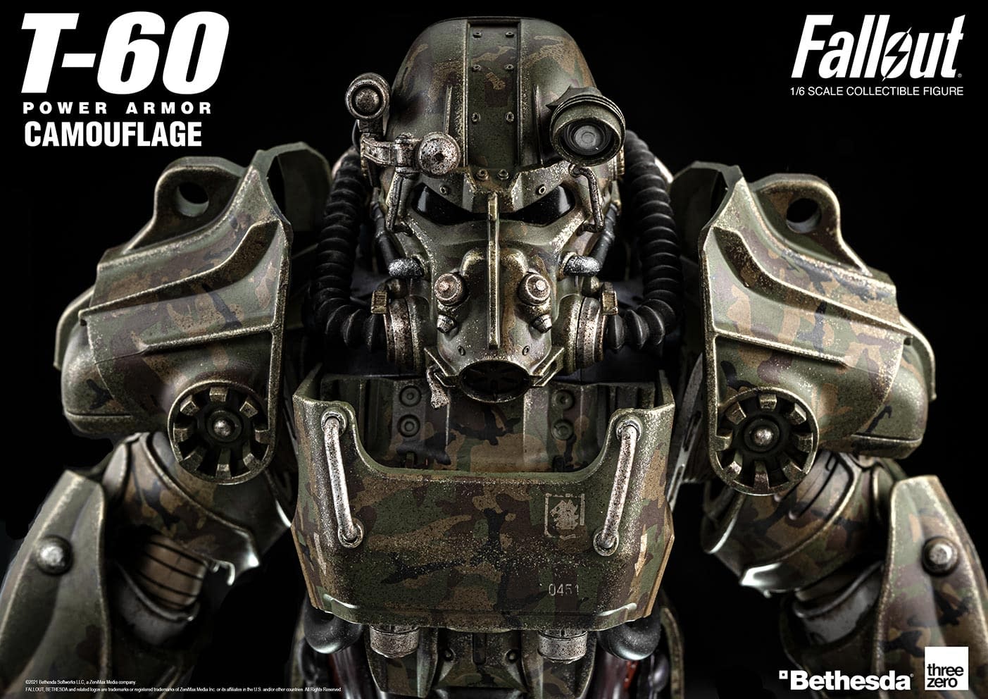 Threezero Unveils Fallout T 60 Camouflage Power Armor Figure