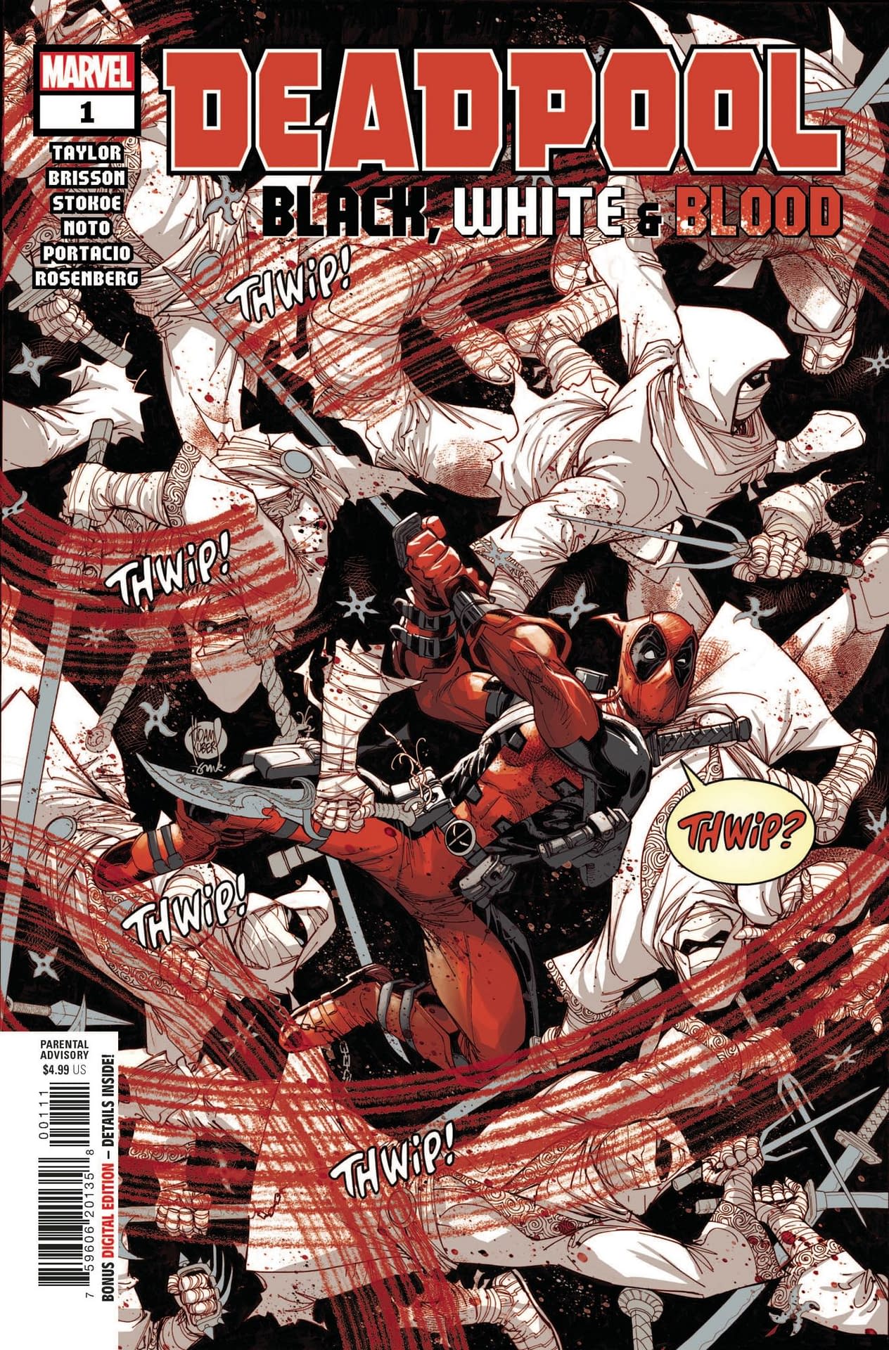 Deadpool And Scout Team Up In Deadpool Black White Blood 1