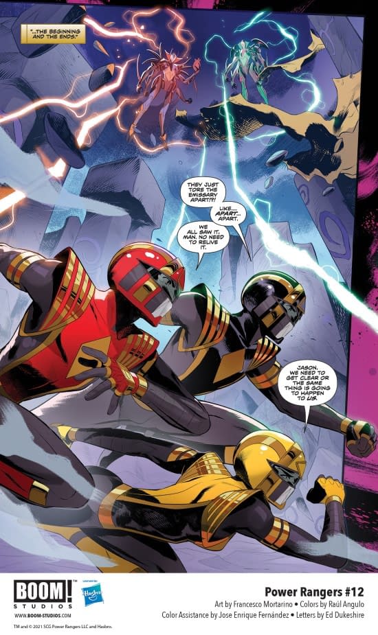 Preview of Power Rangers #12, in stores on October 13th from explosive publisher BOOM! Studios