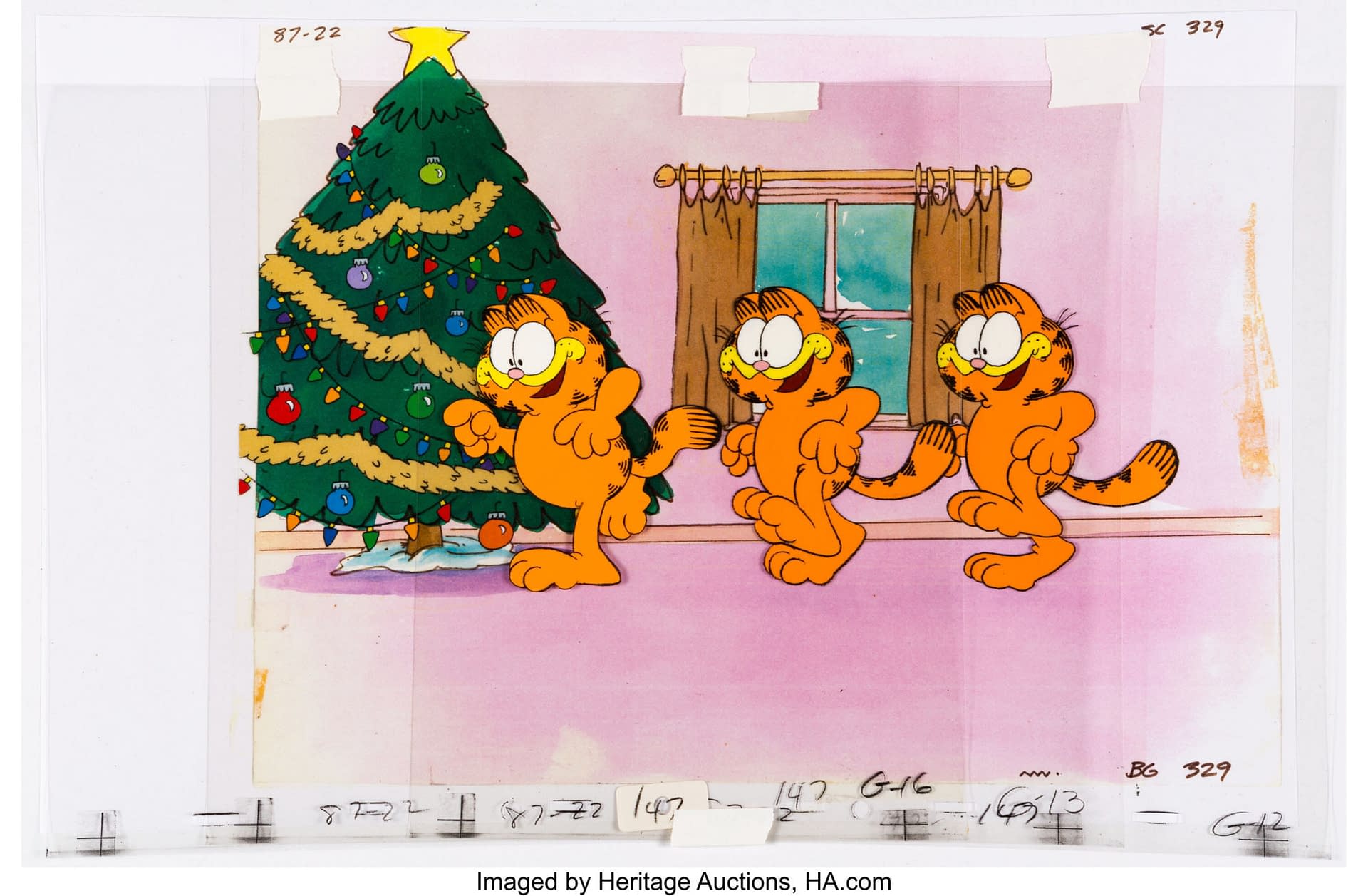 2022 Garfield Christmas Ornament Get Festive With This Garfield Christmas Special Production Cel