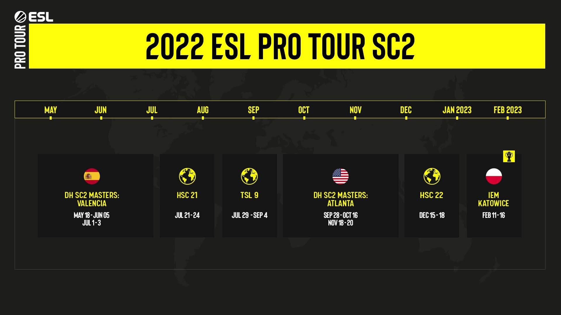 Calendrier Overwatch World Cup 2023 Esl Pro Tour Announces Starcraft Ii 2022-23 Dates