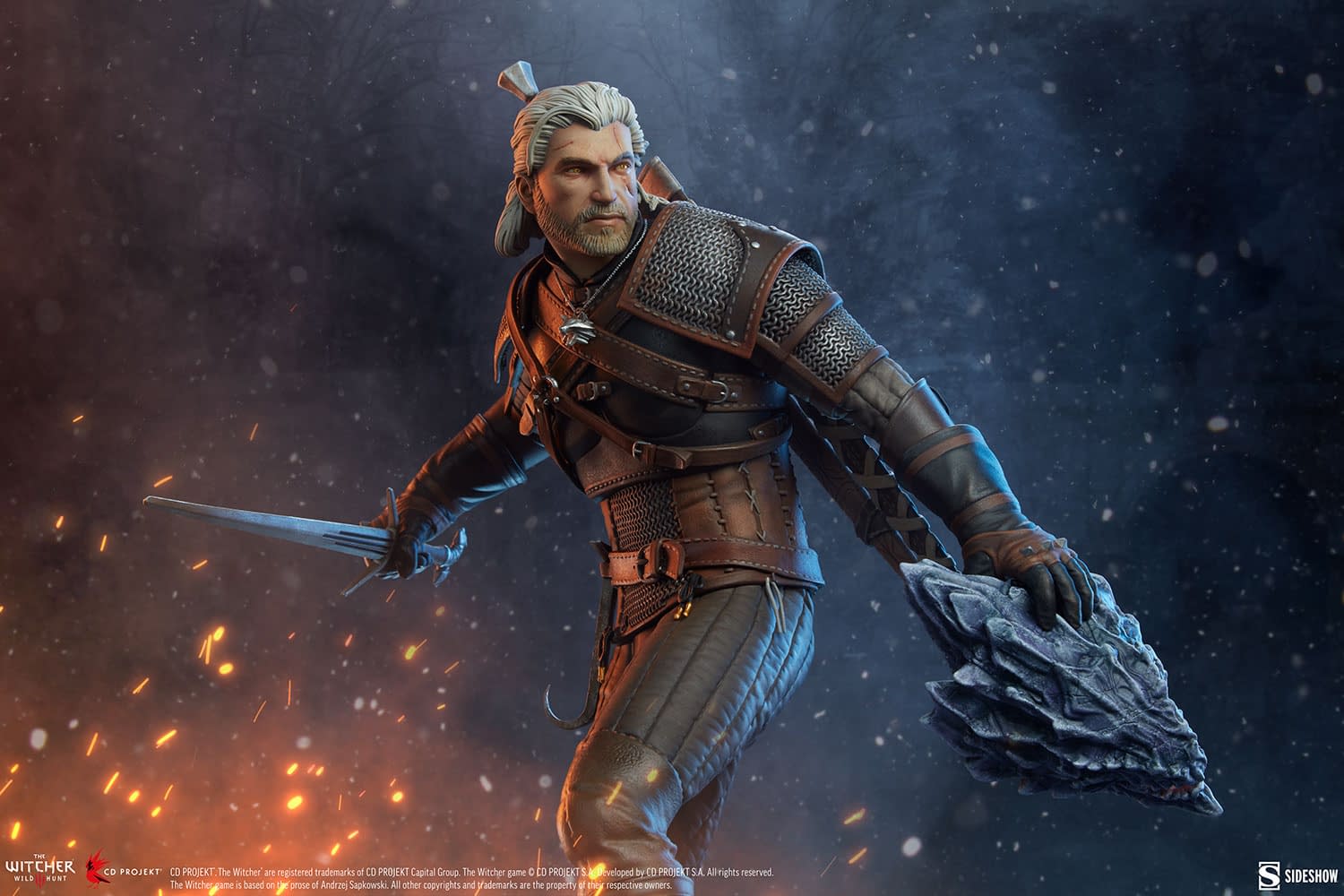 THE WITCHER 3 Wild Hunt Statue Geralt Sideshow