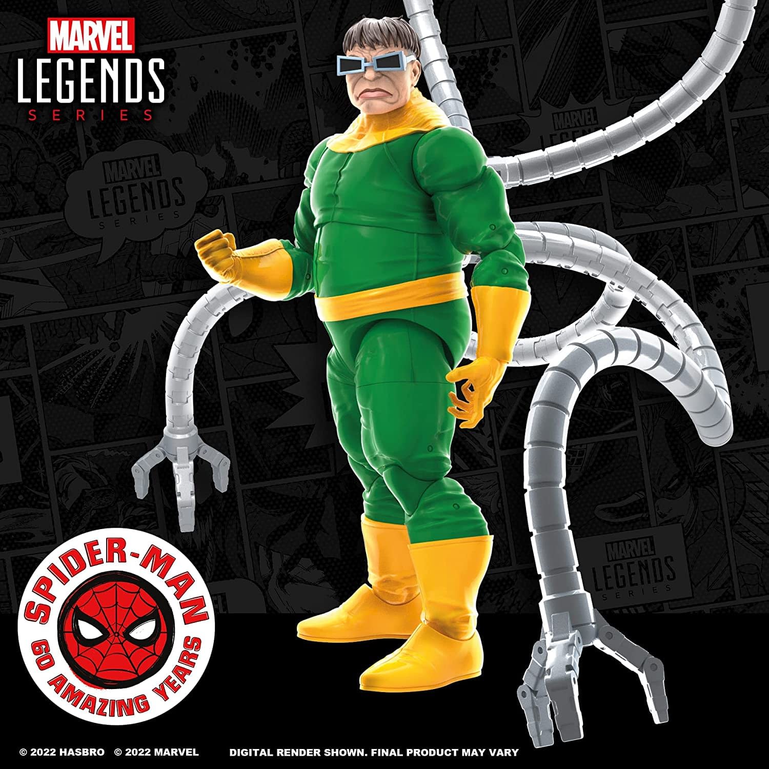Marvel’s Silk y Doctor Octopus Marvel Legends Series 9 Accesorios Pack Doble de Figuras de 15 cm Spider-Man 60.º Aniversario