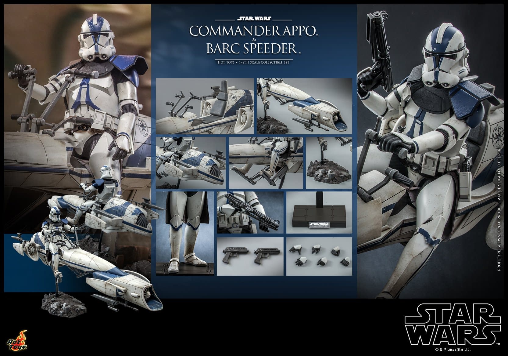 Star Wars Clone Commander Appo with Speeder Arrive At Hot Toys 