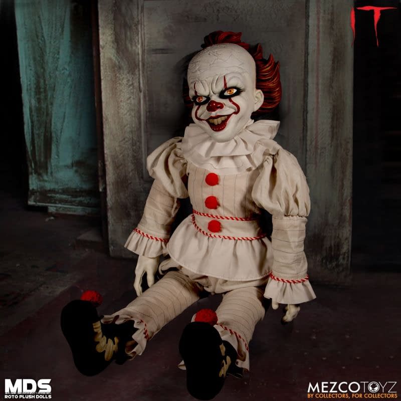 You'll Float Too with Terrifying Pennywise Doll from Mezco Toyz 